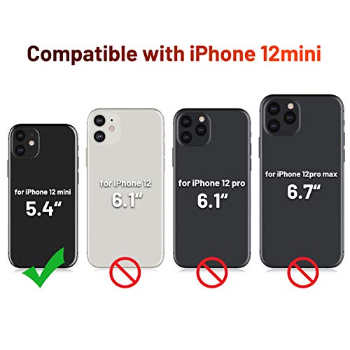 Coque iPhone 12 Mini antichoc rouge protégeant vos cartes du piratage