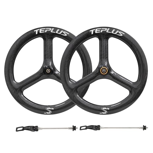 20インチ 3スポークホイール BMX ホイールセット 451 BMX 折りたたみ 自転車 フロント リアホイー 100mm/135mm QR ディスクブレーキ(Marble pattern)