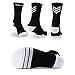 Dovava Dri-tech Compression Crew Socks 15-20mmHg for Men & Women, Athletic Fit Running Nurses Flight Travel Pregnancy Edema Diabetic, Boost Ankle Calf Circulation, Large/X-Large, Black (4 Pairs)