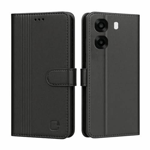 Image of AIBEX Shock Proof Flip Compatible for Oppo A6S 5G / Oppo K14X 5G / Oppo A6X 5G Flip Cover Leather Finish | Inside TPU with Card Pockets | Wallet Stand | Complete Protection Flip Case Black