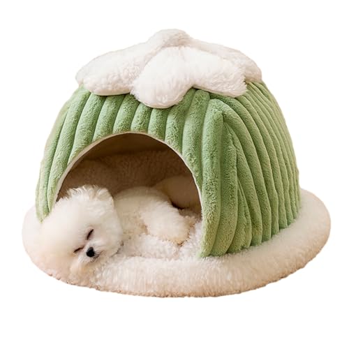 Lit pour chat en forme de citrouille lavable en peluche douce et chaude