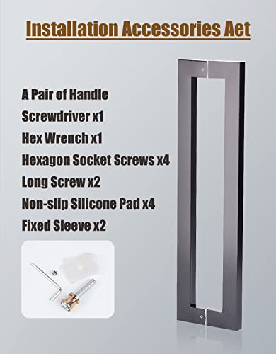 Poignée de porte robuste rectangulaire en acier inoxydable pour maison