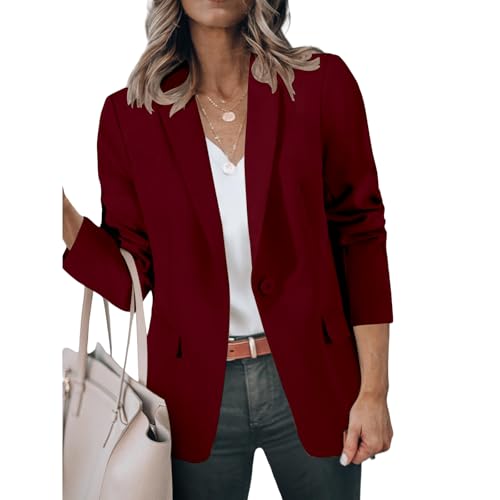 Womens Casual Blazers Open Front Long Sleeve Suit Jackets Open Front Work Office Outwear Lightweight Slim Fit Blazer2