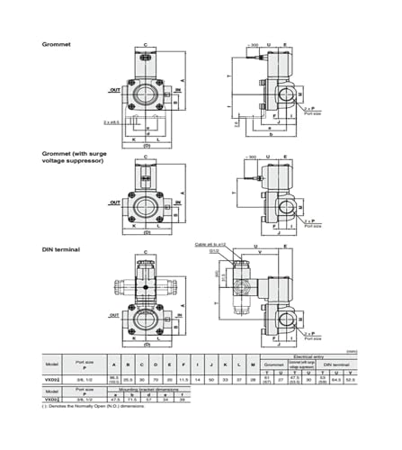 Électrovanne 2 voies commande pilote VXD240HA VXD2B0JA pour fluides