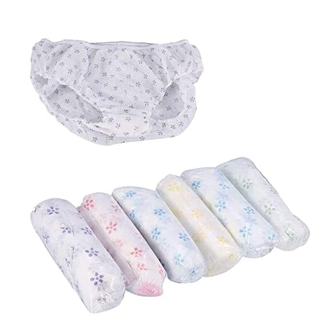 Jay Gopal Fashion Comfortable Use and Throw Disposable Panties Healthy Maternity Pregnancy Panties for Girl's (White) (Pack of 10)
