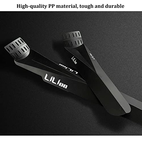 Onghsd Rollable Mtb Bicycle Mudguard Set Of 2, Bike Fender Front And Rear Mountain Bike Fender Mud Guard Bike Mudguard With Hook And Loop Straps Easily Packed, Black #TOP4