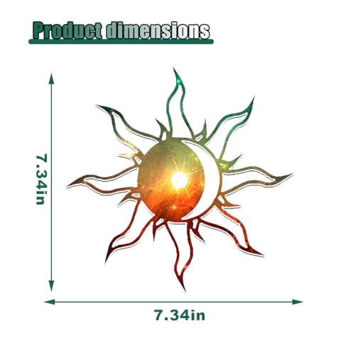 Image of LAINLOY Galaxy Sun and Moon Sticker Decal, Waterproof Vinyl Sticker, Automobile Bumper Decoration Decal, Universal Exterior Accessories for Car, Truck, Van, Window, Wall, Laptop