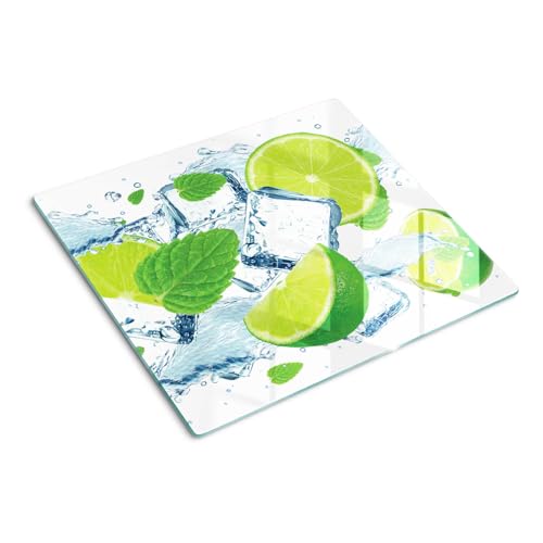 Planche de cuisine en verre rectangulaire imperméable de taille 60x52 cm
