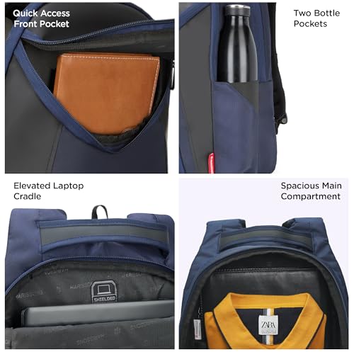 Image of HARISSONS Axis Business Travel Laptop Backpack | 35L | Fits 15.6 inch Laptop | 1000D PU-Coated Polyester | Office, Travel & Work Commute