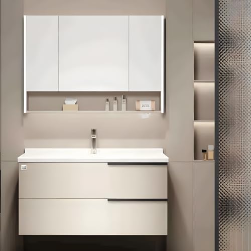 32" Bath Vanity, Small Bathroom Vanities Set Includes Single Sink