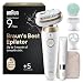 Braun Epilierer Damen Silk·épil 9 Flex SkinSpa, 9-481 3D, Gold All-in-One Set, 360° Flexiblem Kopf für Eine Einfache Haarentfernung, Ladyshaver, Wasserdicht, Inkl. 3 Extras, Körpertrimmer
