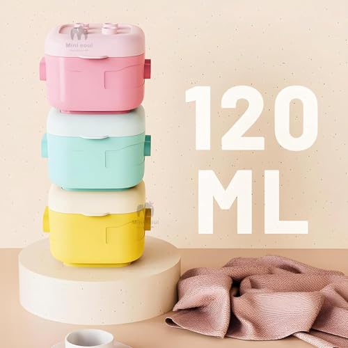Image of Cots and Cuddles Transparent Stackable Portable BPA Free Food Grade Material Food Snack Container for Infant Baby Toddler Kids 120ml (4pc)