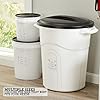 White Dog Food Container with Black Lid