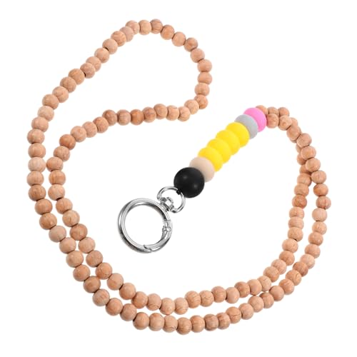 Perles en bois longes pour badges d'identification et clés avec cordon rétractable