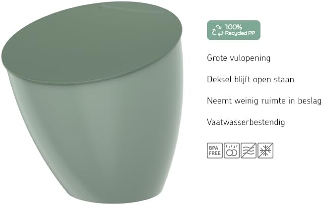 Mepal Waste Bin Calypso 2.2 L, Nordic Black