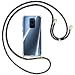 Produktbild mtb more energy® Handykette kompatibel mit Xiaomi Redmi Note 9, Redmi 10X 4G (6.53'') - Schwarz+Gold gestreift/Gold - Smartphone Hülle zum Umhängen - Anti Shock Full TPU Case