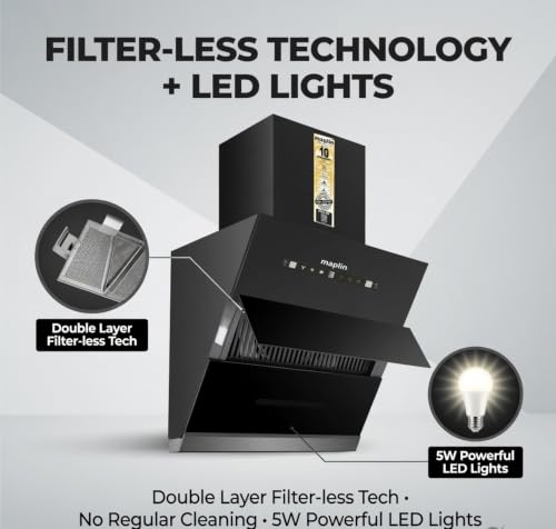 Image of Filterless Kitchen Chimney Model Slant60 in 60 cm with Auto Clean