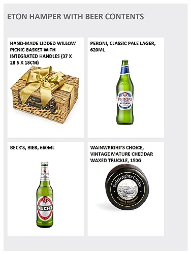 Premium Beer Gift Set - Eton Lager Hamper with Cheddar, Brie, Chutney, Shortbread - Birthday Beer Gift Box for Him, from Regency Hampers — photo 3