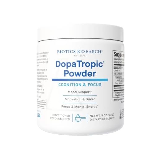 BIOTICS Research DopaTropic Powder Dopamine, Easy-to-Mix Powder, Neurotransmitter Health, Cognitive Health, Memory & Learning, Mucuna pruriens 5 Ounces