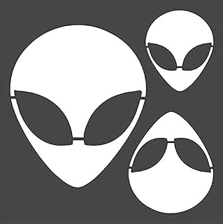 Rubstamper Alien Logo Stencil Reusable Sturdy Flexible Clear Plastic 1-5.5x5.5 in Arts and Crafts Material Scrapbooking for Airbrush Painting Drawing