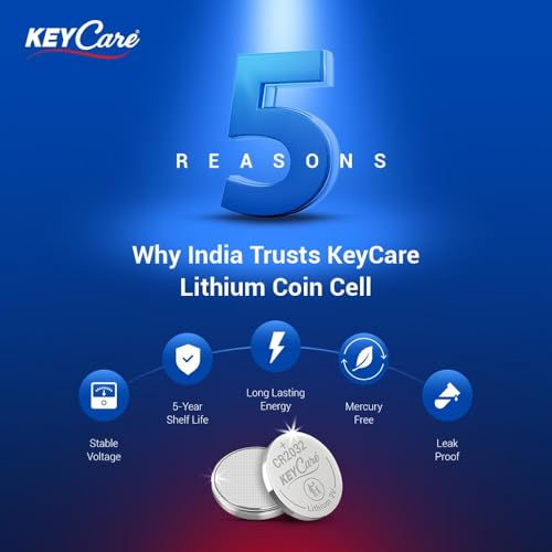 Image of KeyCare CR2016 Lithium Coin Cell Battery | 3V Voltage | Long-Lasting Power | Environmentally Friendly | High Capacity | Pack of 20