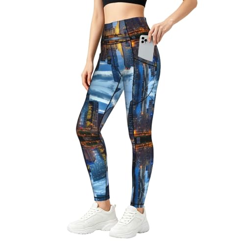 Pantalones de yoga de cintura alta elásticos WZYCWB Chicago Illinois para máxima flexibilidad