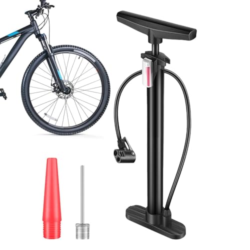 Bomba deportiva, bomba de pie para suelo | Inflador de bomba de aire de alta presión - Bomba de aire manual Bomba de bola de alta presión Inflador Bomba de piso para neumáticos de cochecitos, pelotas,