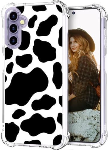 Coque imprimé vache Samsung S24 idée cadeau girly transparent