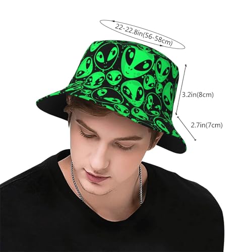 Image of Unisex Print Double-Side-Wear Reversible Bucket Hat