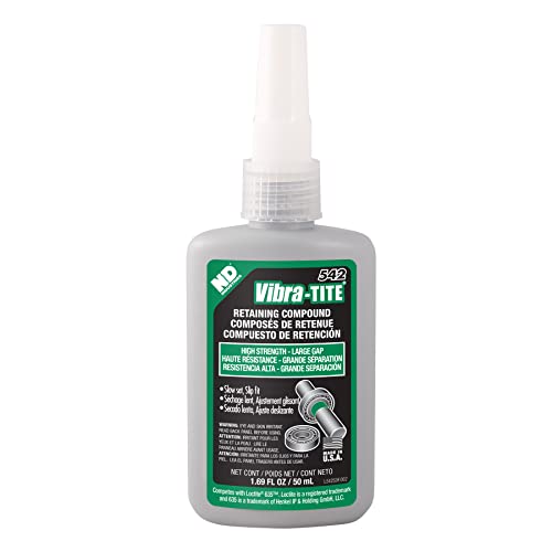 Vibra-TITE - 54250 542 High Strength Large Gap Anaerobic Retaining Compound, 50 ml Bottle, Green