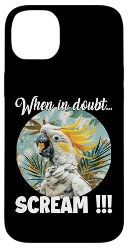 Cockatoo Meme T�A������̂��߂̖ʔ������уI�E�� �X�}�z�P�[�X iPhone 14 Plus �p