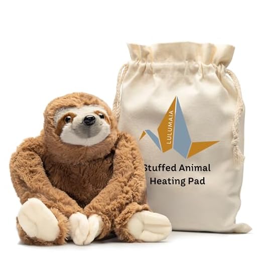 Lulumaia Sloth Heating Pad for Cramps - Cuddly Plush with Microwavable Heating Pad for Neck, Stomach, Back Pain Relief - Tension, Stress Relief Gift in Canvas Bag…