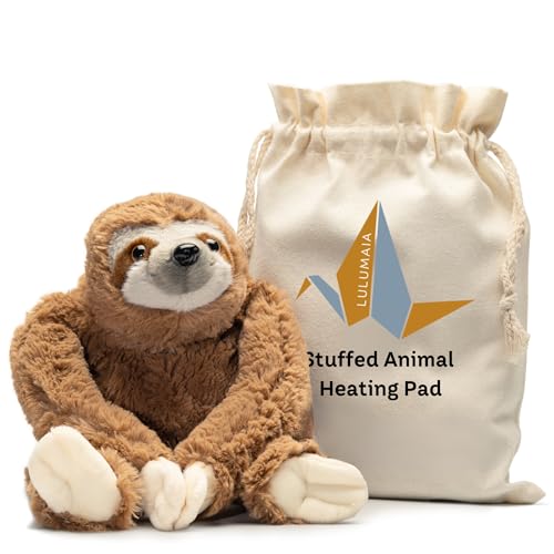 Image of Lulumaia Sloth Heating Pad Stuffed Animal Microwavable Heating Pads for Menstrual Cramps Long-Lasting and Reusable Plush Microwavable Animal for Soothing Comfort During Periods Cramps (Cuddly Sloth)