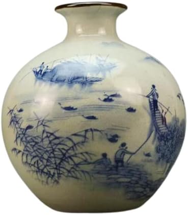 Antique Like Style Chinese Ceramic Art for Modern Table, Mantel, Bookshelf,Blue