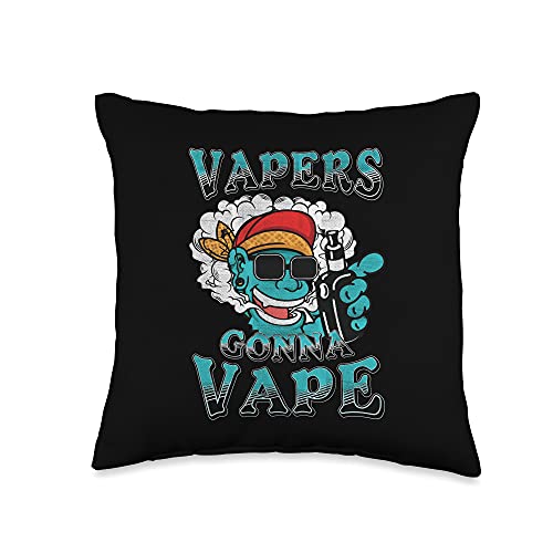 Vapers Gonna Vape Hip Hop Gorilla Throw Pillow