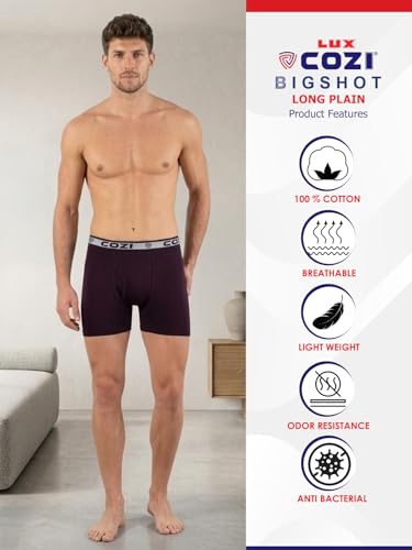 Image of Lux Cozi Men's Cotton Boxers (Pack of 5) (Color & Prints May Vary)