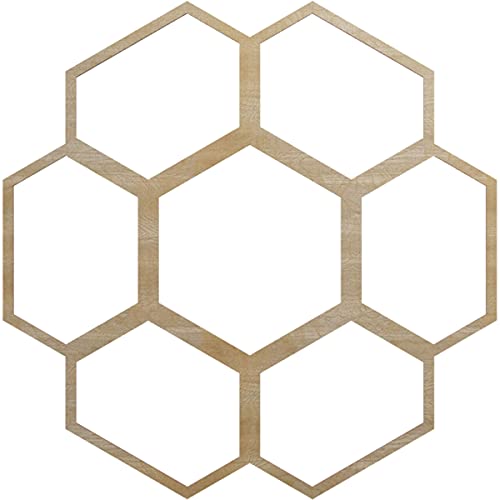 Image of Ekena Millwork 38 inchOD x 13 3 /8 inchID x 3 /8 inchT Florin Wood Fretwork Pierced Ceiling Medallion, Hickory
