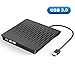 IVKEY External CD DVD Drive,USB 3.0 Slim Portable External CD DVD Rewriter Burner Writer,High Speed Data Transfer USB Optical Drives Player for PC Desktop/Laptop/Windows/Linux/Mac OS
