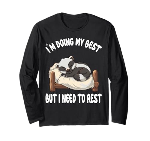 Honey Badger Sleeping Napping Cute Cartoon Art ����T�V���c
