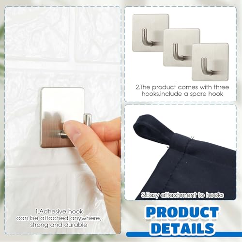 image for Pinkunn 40 x 48 Inch Office Cubicle Curtain with Stainless Steel Self 