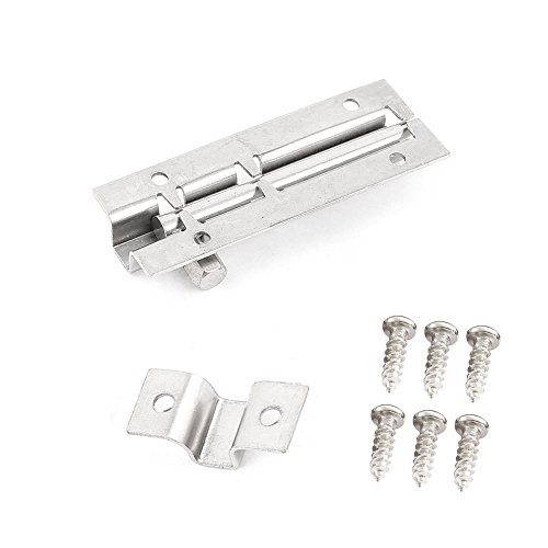 LDEXIN 10Pcs 50mm/2" Stainless Steel Security Interior Exterior Door Window Latch Sliding Lock Barrel Slide Bolt Gate Lock Hasp