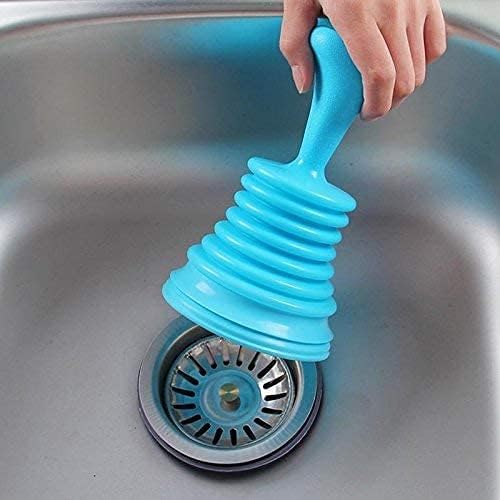 Mini Drain Plunger for Kitchen Sink, Blue, 17.5x10 cm | Unblocks Clogged Drains, Compact Hand Plunger, Easy Pump Action, Bathroom & Kitchen Use, Suction Cup Base-image-35