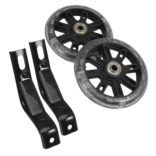 KOMBIUDA Ruedas Auxiliares De Bicicleta Para 2 Pcs Ruedas De Entrenamiento Silenciosas Con Luz y Soporte De