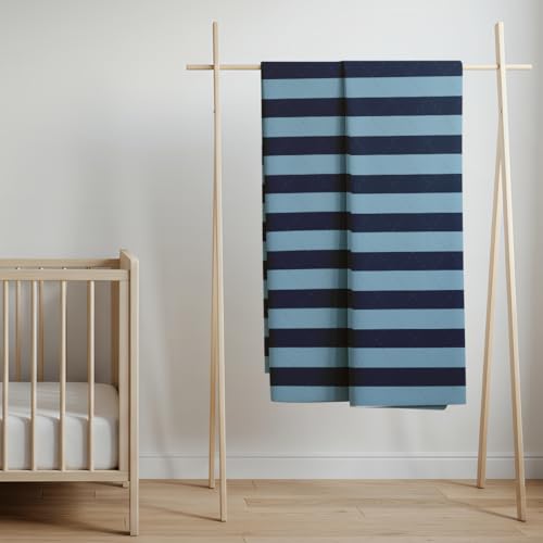 Image of StarAndDaisy Soft Cotton Baby Blanket for Newborns & Infants /Lightweight, Breathable, All-Season Swaddle Wrap (Blue)