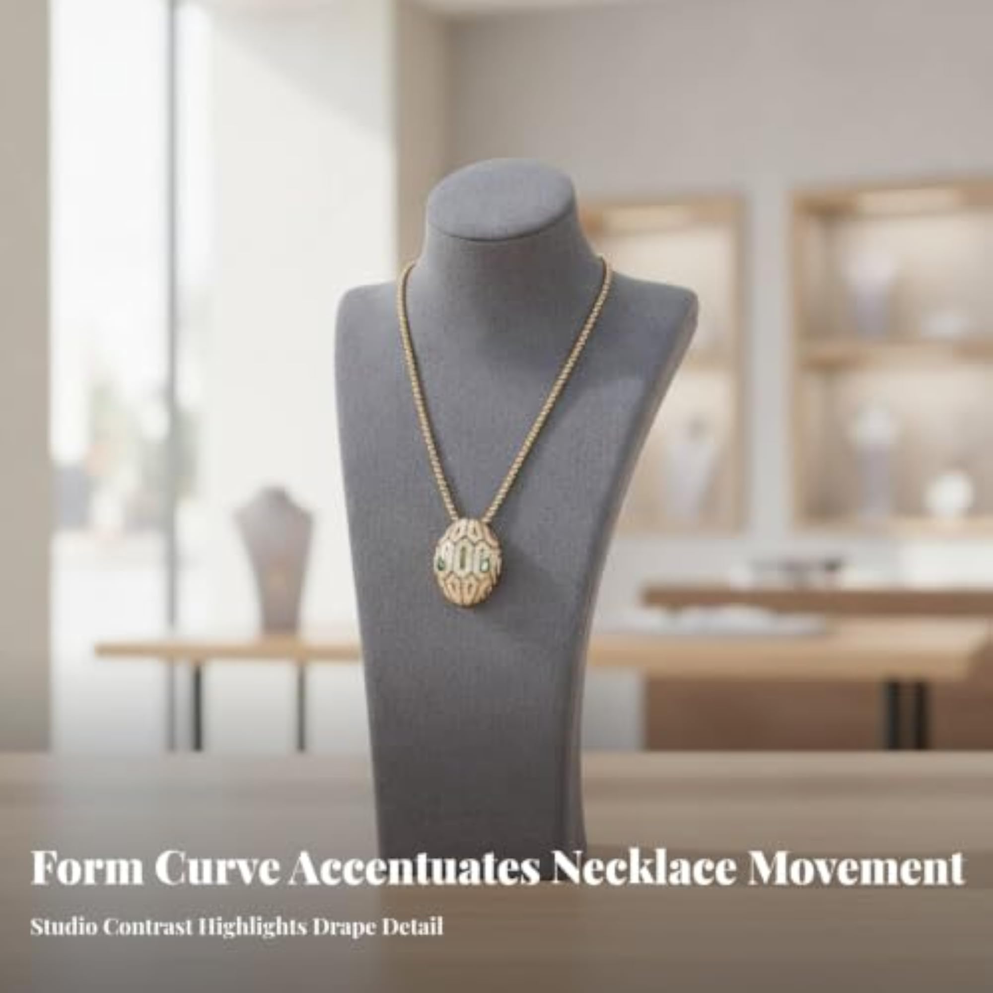 Textured Jewelry Display Bust