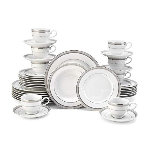 Image of Mikasa Platinum Crown 40-Piece Dinnerware Set, Service for 8