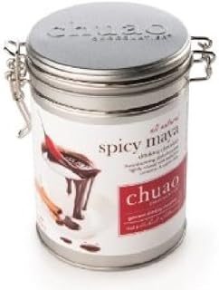Chuao Chocolatier Spicy Maya Drinking Chocolate Tins | Gourmet Cocoa Artisan European No Preservatives Mexican Hot Chocolate | 2 Pack (12 oz each)