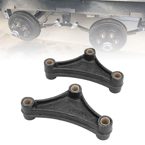EQ 356 Trailer Leaf Spring Equalizer, 6.13in Double Eye Springs Equalizer para resortes de 1 3/4 pulgadas de ancho, de hierro fundido de alta resistencia con orificios para pernos de 9/16 pulgadas, equalizador curvo para viaje suave miniatura 5