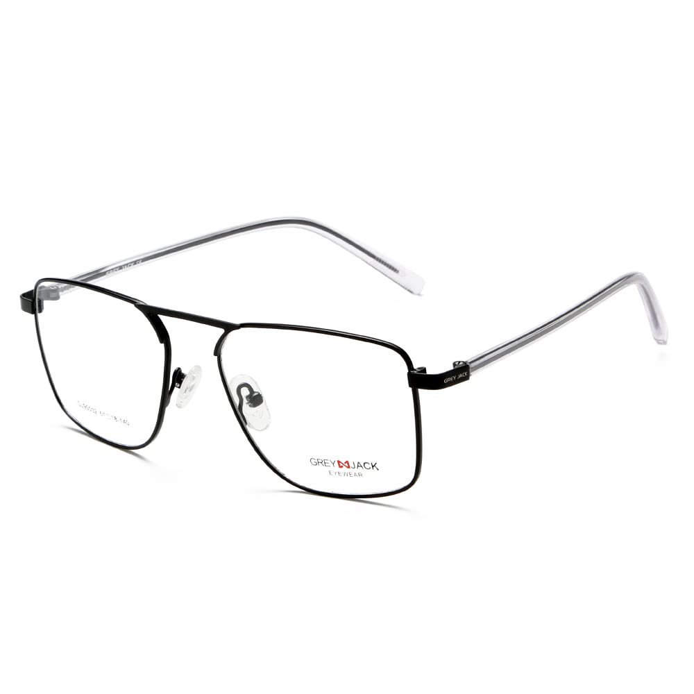 grey jack Rectangle Spectacle Frame,Metal Frame Eyewear for Men Women 90032