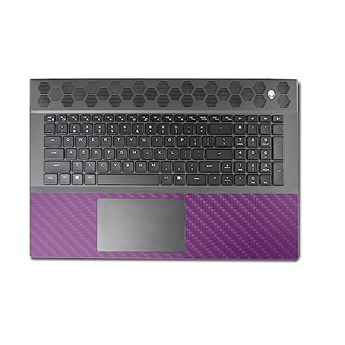 Image of MightySkins Carbon Fiber Skin Compatible with Alienware M18 R1 (2023) Full Wrap Kit - Solid Purple | Protective, Durable Textured Carbon Fiber Finish | Easy to Apply & Change Styles | Made in The USA